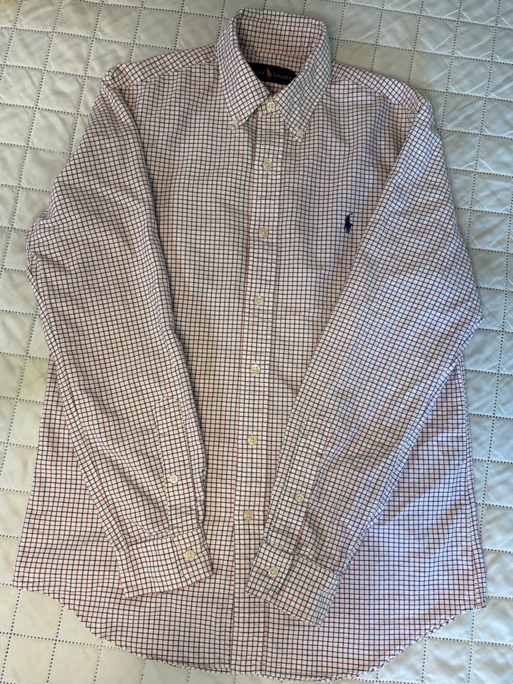 Blue label Polo Ralph Lauren men’s button-down 100% cotton shirt.   Size S